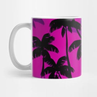 Violet Oasis with Palm Silhouettes Mug